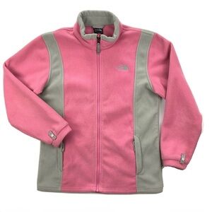 The North Face Girls Large Pink Fleece Full Zip Jacket